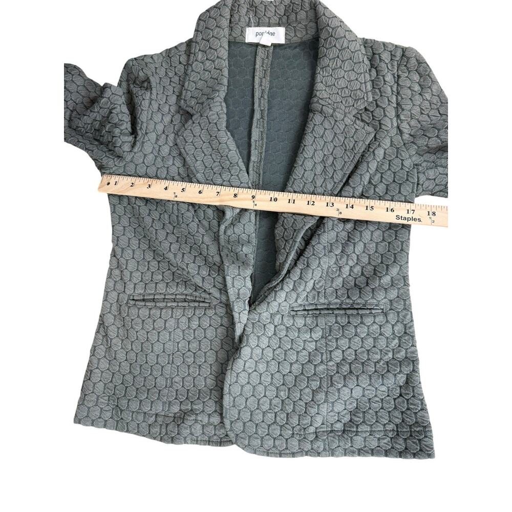 Anthropologie Porridge Jacket Womens Small Olive Green Texture Knit Blazer - Picture 11 of 13